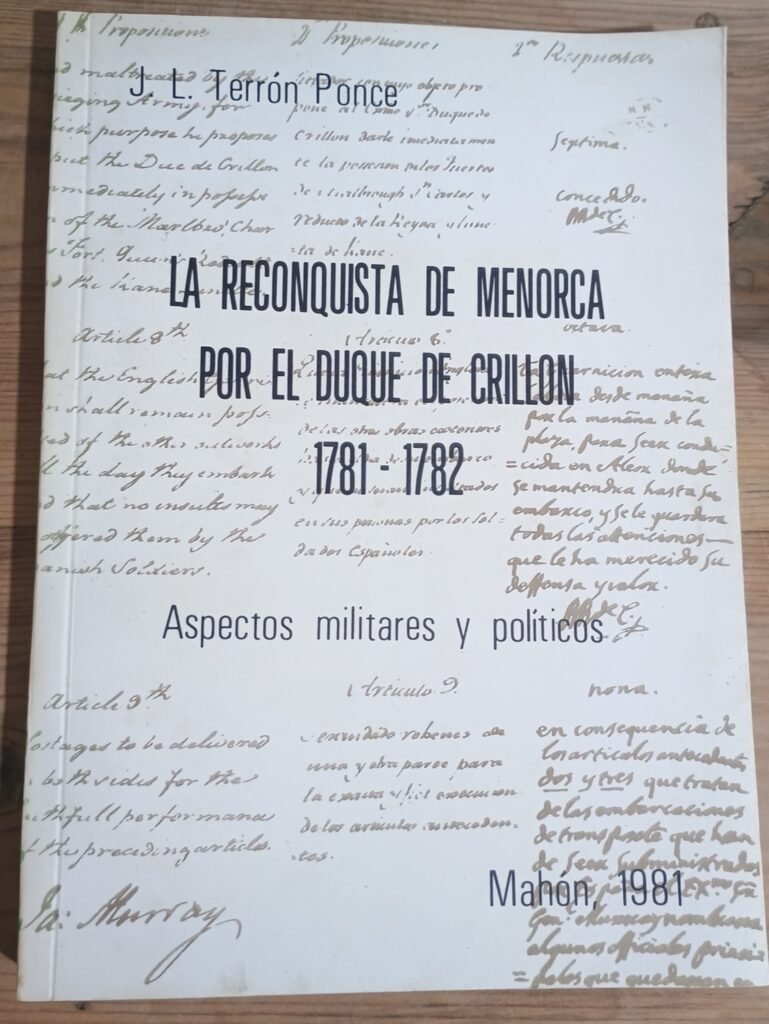 Libro “La reconquista de Menorca por el duque de Crillon