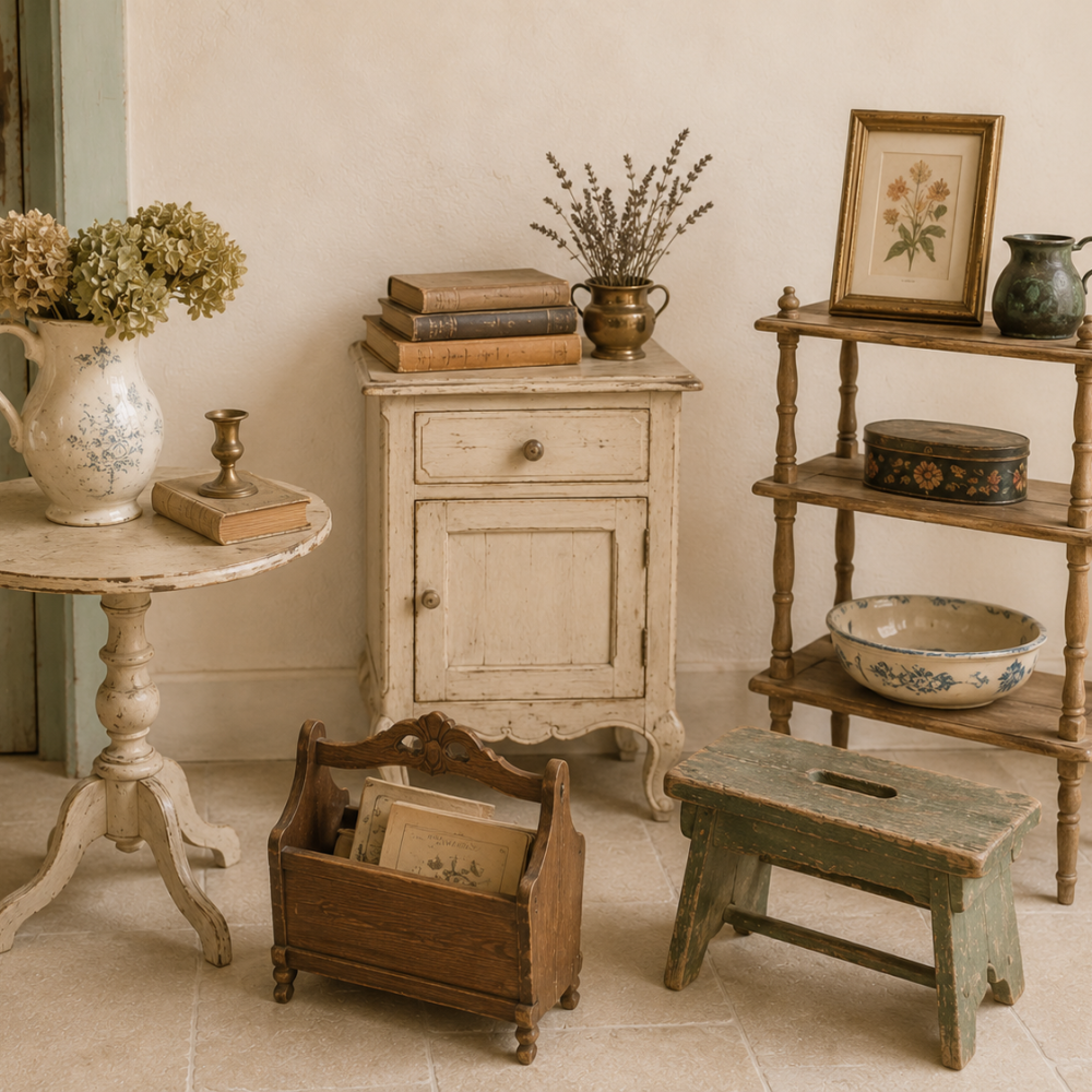 Pequeño mobiliario antiguo y piezas vintage